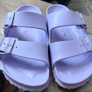 Birkenstock Lilac Dual-Buckle EVA Slides